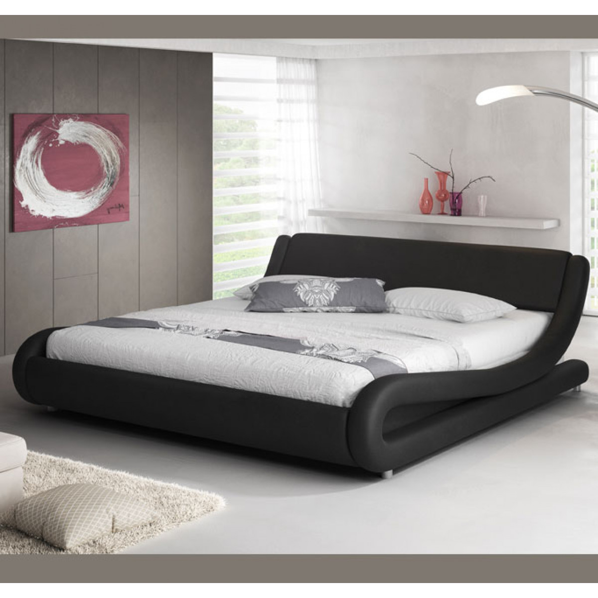 letto piccione nero 150x190cm